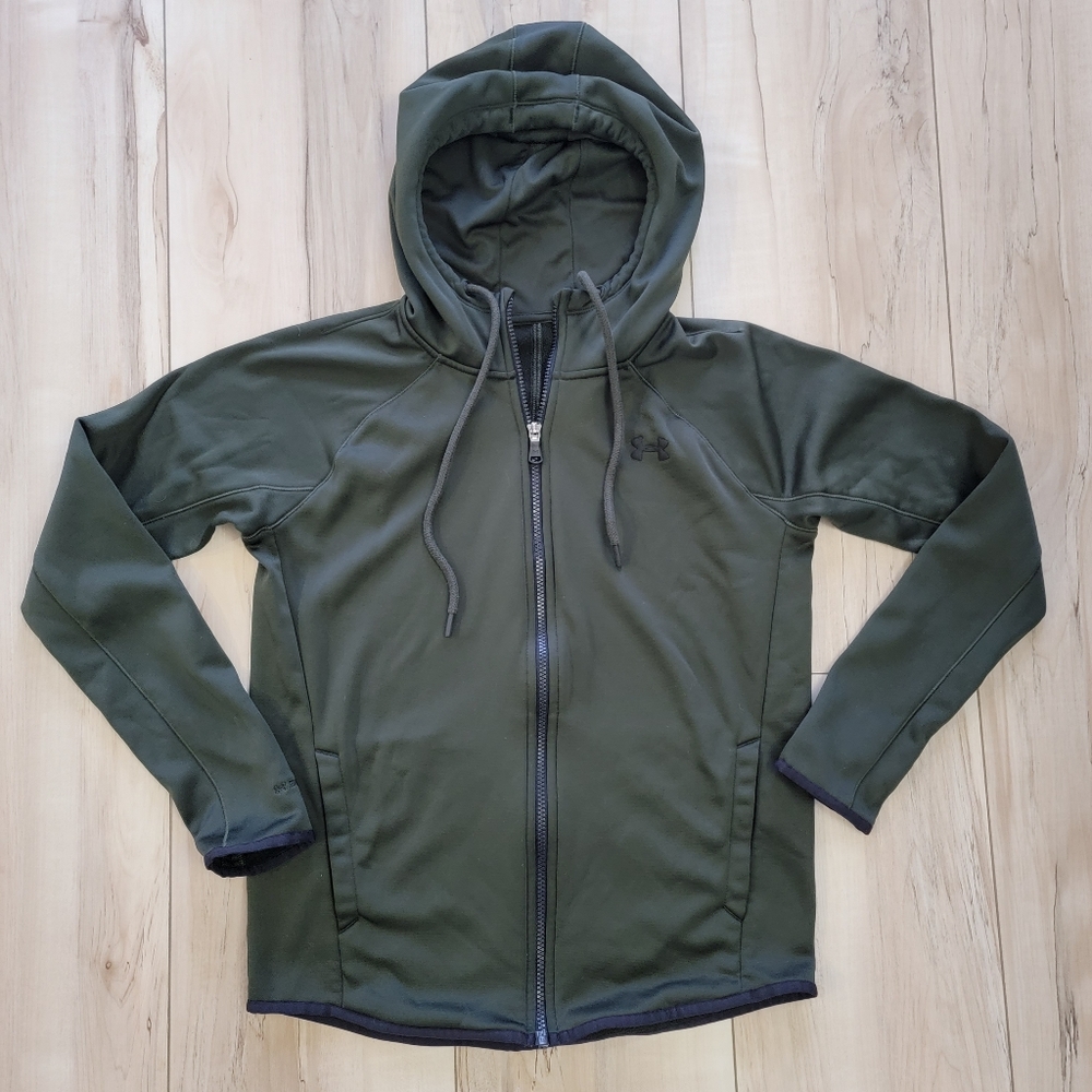 Under Armour - Dark Green Hoodie - Size Small